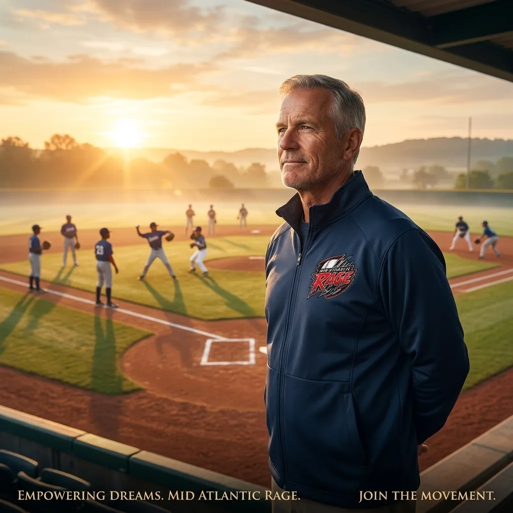 Founder watching players practice at sunset